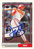 Sports Memorabilia Autograph Warehouse 247274 Dave Martinez Autographed Baseball Card - Cincinnati Reds 1992 Topps - No. 67T
