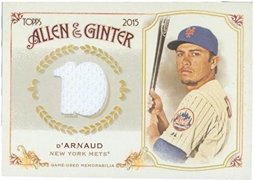 Sports Memorabilia Autograph Warehouse 343513 Travis D Arnaud Player Worn Jersey Patch Baseball Card - New York Mets 2015 Topps Allen &amp Ginters No. FSRB-TD