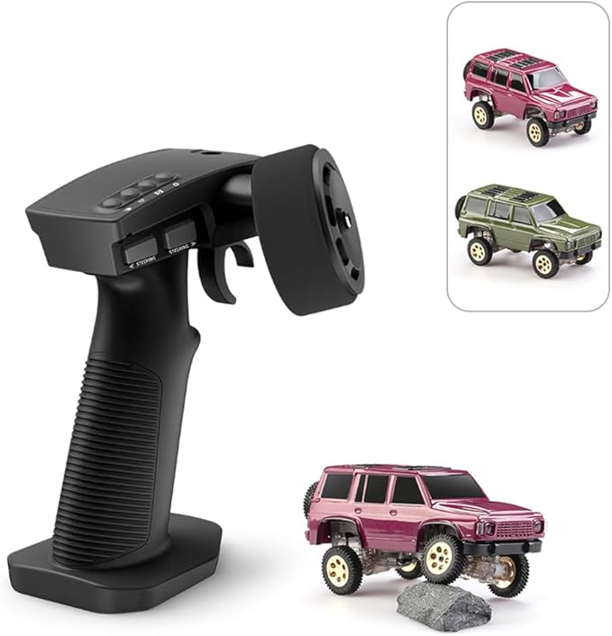 OY41-Y60 RC Rock Crawler 1/64 Scale 2.4G Full Proportional RC Electric Mini Crawler Model 15KM/H High Speed with Independent Suspension Gift for Adults - Red