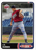 Sports Memorabilia Autograph Warehouse 245096 J.D. Durbin Autographed Baseball Card - Minnesota Twins 2003 Topps Total 1st Year - No. 884 Rookie