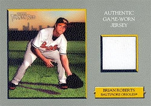 Sports Memorabilia Autograph Warehouse 343570 Brian Roberts Player Worn Jersey Patch Baseball Card - Baltimore Orioles 2006 Topps Turkey Red No. TRR-BR