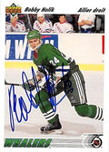Autograph Warehouse 224175 Bobby Holik Autographed Hockey Card - Hartford Whalers 1991 Upper Deck - No. 233