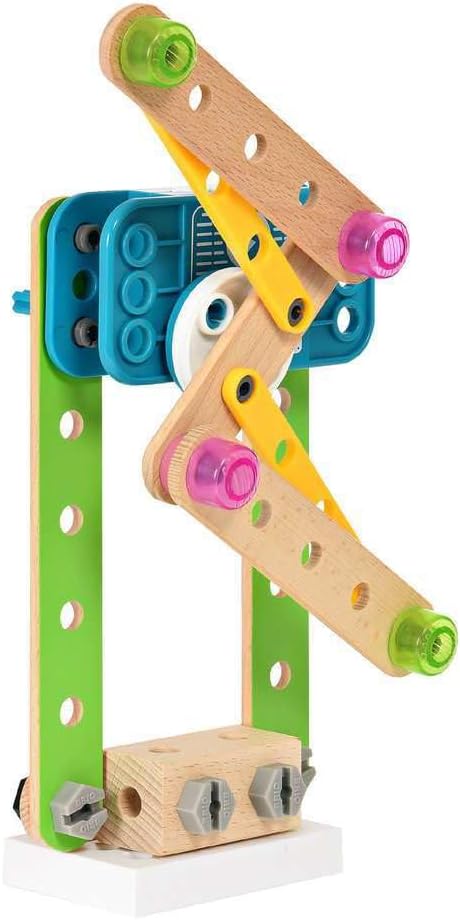 BRIO Builder 34591 - Builder Motor Set - 120 Piece Construction Set STEM Toy with Wood and Plastic Pieces and a Motor for Kids Age 3 and Up