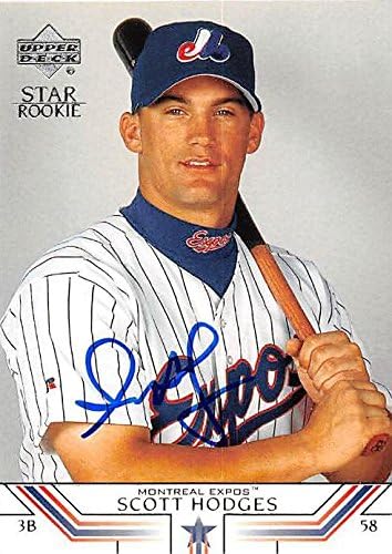 Sports Memorabilia Autograph Warehouse 245000 Scott Hodges Autographed Baseball Card - Montreal Expos FT 2001 Upper Deck Star Rookie - No. 23