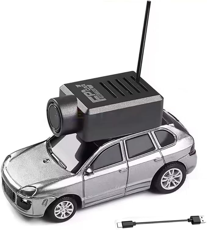 GoolRC WLtoys 6401 Mini RC Car 2.4GHz 1:64 Scale FPV Remote Control Car with Camera 720P and Gyro APP Control Vehicle with LED Lights Without Remote Controller (Gray)