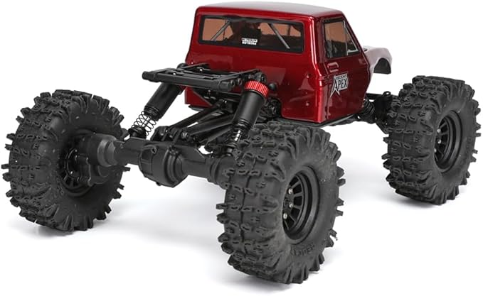Redcat Racing Ascent-18 APEX 1/18 Scale Brushless Electric Rock Crawler Carbon Fiber 4WD RC Car for Adults with 2.4GHz Radio System (Red)