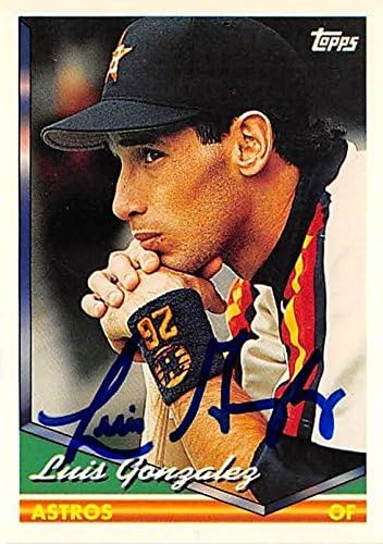 Sports Memorabilia Autograph Warehouse 302409 Luis Gonzalez Autographed Baseball Card - Houston Astros SC 1994 Topps No. 484