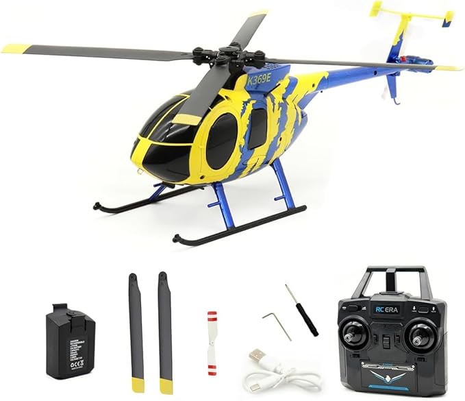 C184 MD500 RC Helicopter 2.4G 6-Gyro 4CH Stabilized Helicopter Remote Control Aircraft with Optical Flow Sensor for Adults Beginners Enthusiasts