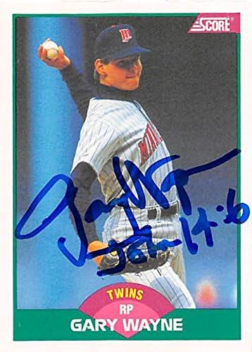 Autograph Warehouse 248193 Gary Wayne Autographed Baseball Card - Minnesota Twins 1989 Score - No. 91T