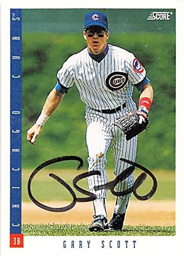 Autograph Warehouse 248487 Gary Scott Autographed Baseball Card - Chicago Cubs 1993 Score - No. 547