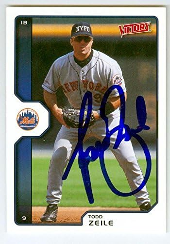 Sports Memorabilia Autograph Warehouse 246525 Todd Zeile Autographed Baseball Card - New York Mets 2002 Upper Deck Victory - No. 400