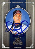 Sports Memorabilia Autograph Warehouse 245913 Omar Vizquel Autographed Baseball Card - Cleveland Indians 2005 Donruss - No. 78 Diamond Kings