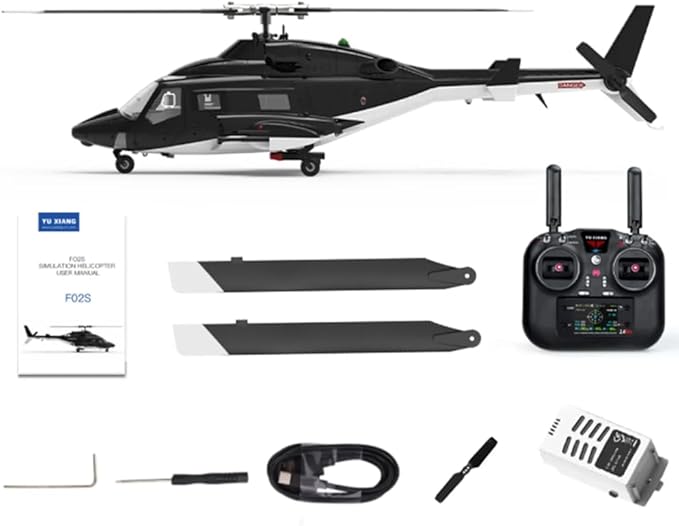 Yu Xiang F02S AirWolf 1/34 Scale Electric RC Helicopter With GPS Intelligent Flight Control System &amp Optical Flow Positioning - Outdoor Remote Control Helicopter RTF For Beginners Adult