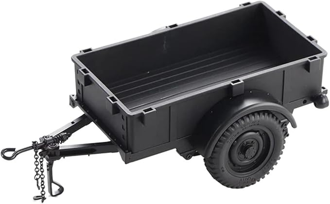 FMS FCX18 RC Cars Accessory for 1:18/1:12 Crawler Trucks - Land Cruiser 80 &amp 1:12 RC Cars: Utility Trailer Type A Black