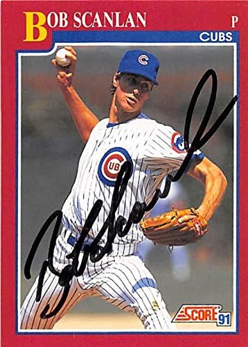 Autograph Warehouse 248481 Bob Scanlan Autographed Baseball Card - Chicago Cubs 1991 Score - No. 102T