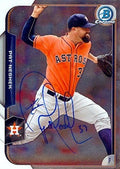 Sports Memorabilia Autograph Warehouse 248133 Pat Neshek Autographed Baseball Card - Houston Astros 2015 Topps Bowman Chrome - No. 96