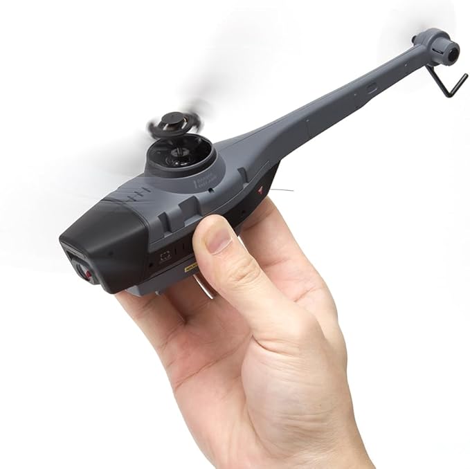 Remote Control Helicopter with 1080P Camera Black Hornet Scout RC 4CH Aerial Vehicle Reconnaissance Military Aircraft Model for 16+ with 2-Battery