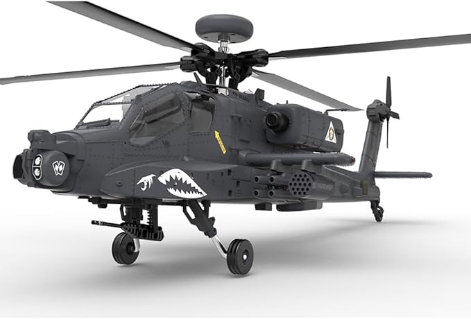 1/32 F11-S AH64 Apacche RC Helicopter 2.4G 6CH RC Dual-axis Co-Drive Flybarless 6G/3D Stunt Airplane Model with GPS (RTF Version)