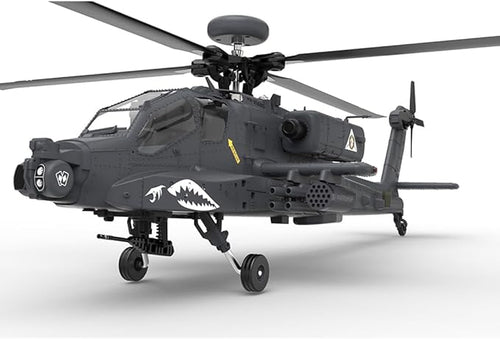 1/32 F11-S AH64 Apacche RC Helicopter 2.4G 6CH RC Dual-axis Co-Drive Flybarless 6G/3D Stunt Airplane Model with GPS (RTF Version)