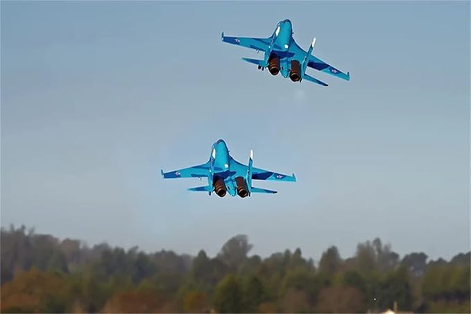 Fms Rc Plane 6 Channel Remote Control Airplane SU-27 70mm Ducted Fan 12-Blade EDF Rc Planes for Adults PNP (No Radio Battery Charger)