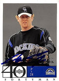 Autograph Warehouse 291363 2003 Upper Deck Fortyman Aaron Cook Autographed No.753 Baseball Card - Colorado Rockies44 FT