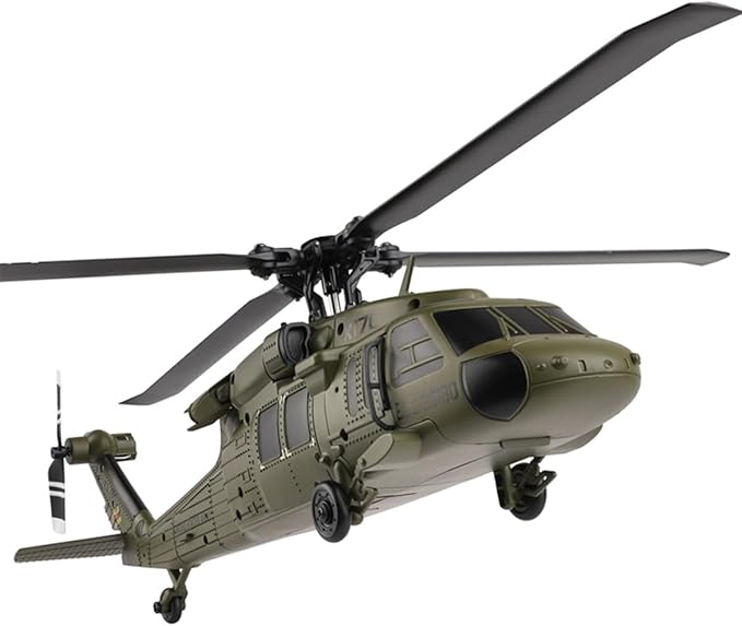 Mini WL K170 Black Hawkk Helicopter for Adults WL K170 Black Hawkk UH-60L 170 2.4G 4CH Flybarless RC Helicopter Outdoor Hobby RC Toy Model (RTF Version)