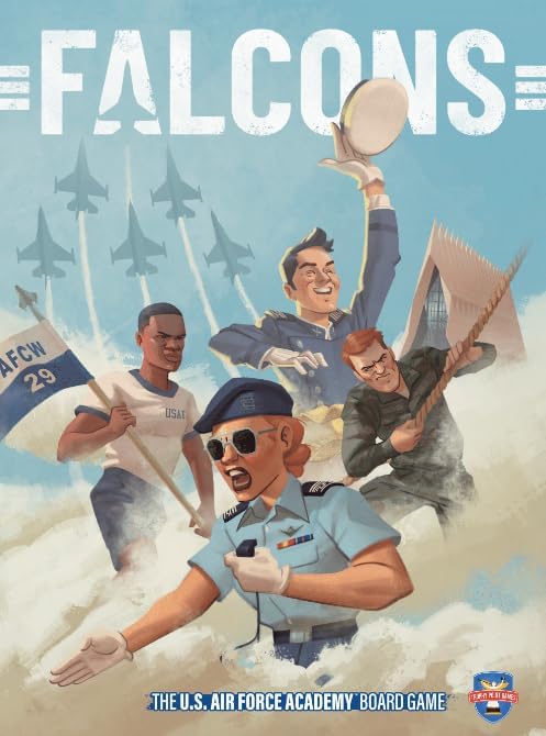 Falcons: The U.S. Air Force Academy Board Game | Officially Licensed Family Board Game | Ages 14+ | for 2 to 4 Players | Average Playtime 60 Minutes | Made by Trophy Point Games