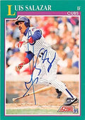 Autograph Warehouse 248507 Luis Salazar Autographed Baseball Card - Chicago Cubs 1991 Score - No. 207