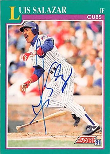 Autograph Warehouse 248507 Luis Salazar Autographed Baseball Card - Chicago Cubs 1991 Score - No. 207