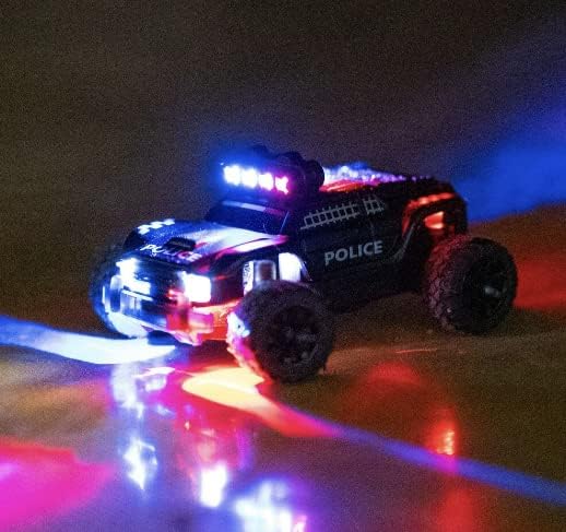 Generic Turbo Racing C82 RTR 1/76 2.4G Mini RC Police Off-Road Truck Full Proportional Vehicle with Remote Controller