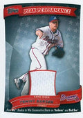 Sports Memorabilia Autograph Warehouse 343350 Tommy Hanson Player Worn Jersey Patch Baseball Card - Atlanta Braves 2010 Topps Peak Performance No. PPR-THA