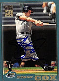 Sports Memorabilia Autograph Warehouse 247485 Steve Cox Autographed Baseball Card - Tampa Rays 2001 Topps - No. 36