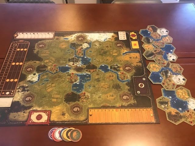 Stonemaier Games: Scythe Modular Board | Change The Map and Faction Locations to Add Variability to Game Set Up | Add to Scythe (Base Game) | 1-7 Players
