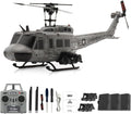 RC ERA C032 RC Helicopter 1/48 Scale 2.4G 6CH UH-1 Huey Flybarless RC Helicopter 6-Axis Gyroscope Stabilization with Altitude Hold &amp 3D Inverted Flight for Adults Enthusiasts(3 Battery)