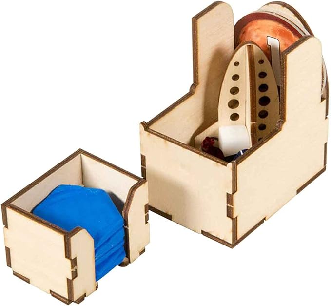 The Broken Token Terraforming Mars Compatible Expansions Game Organizer - Wood Storage Box with Multiple Trays &amp Card Shoe - Wooden Game Organizer