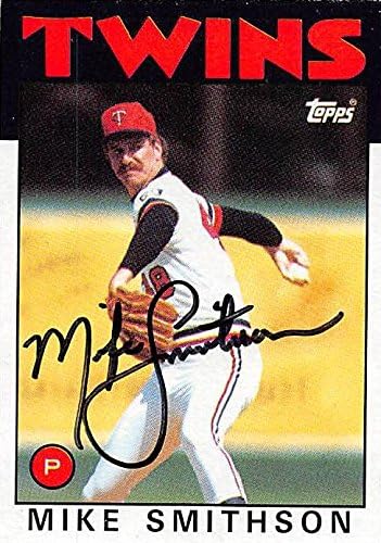 Sports Memorabilia Autograph Warehouse 246465 Mike Smithson Autographed Baseball Card - Minnesota Twins 1986 Topps - No. 695