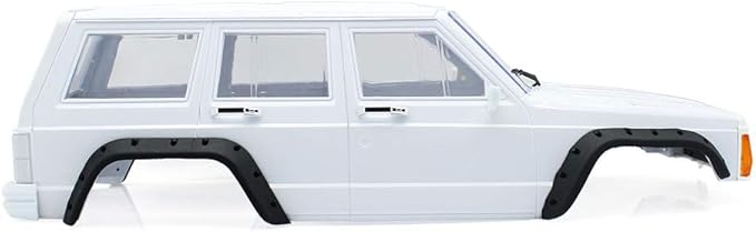 RC Car Hard Body Shell Kit313mm Wheelbase Cherokee Body Car Shell for 1/10 RC Crawler Axial SCX10 &amp SCX10 II 90046 90047 TRX4 Kit (White)