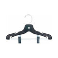 NAHANCO 2412RC Children’s Super Heavy Weight Plastic Suit Hangers Black 12 (Pack of 100)