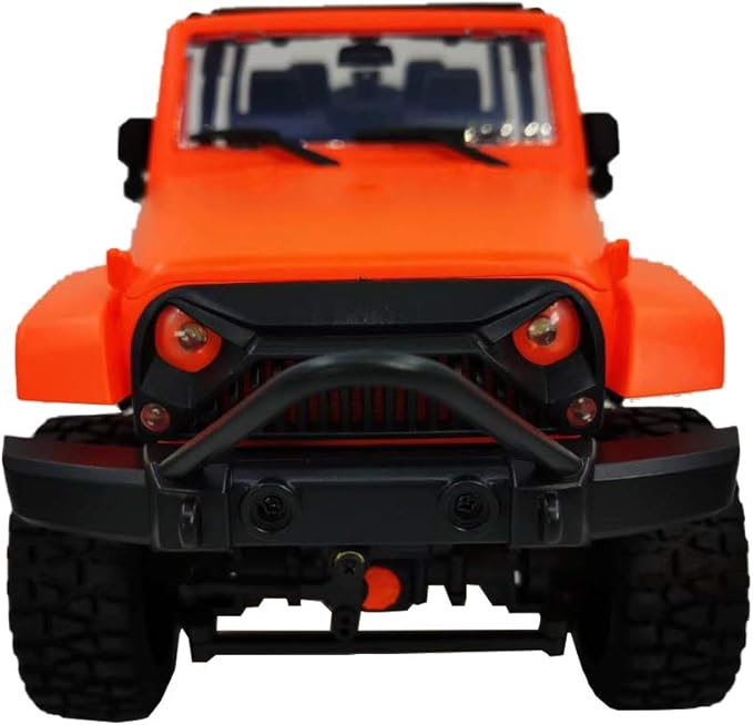GoolRC F2 1/14 Scale 2.4GHz RC Car 4WD 30km/h High Speed Racing Car All Terrains Off Road RC Monster Vehicle Truck Crawler with LED Light for Teens and Adults (Orange Convertible)
