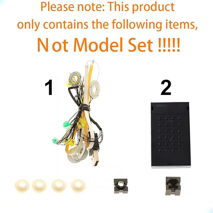 LED Light Kit Compatible with Lego Flower Arrangement Building Blocks Model - Lighting Set for Botanical Collection 10345 (Model Set Not Included)