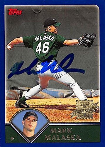 Sports Memorabilia Autograph Warehouse 247786 Mark Malaska Autographed Baseball Card - Tampa Rays 2002 Topps 1st Year - No. 316 Rookie