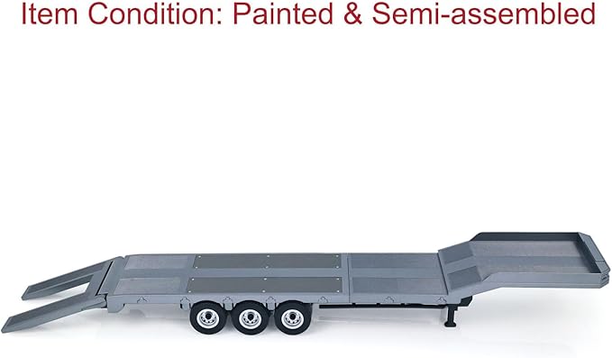 TOUCAN RC HOBBY Plastic Semi Trailer Flatbed 1502 for 1/18 Remote Control Tractor Truck HUINA 1501 Electronic Support Legs Tail Board for Adult