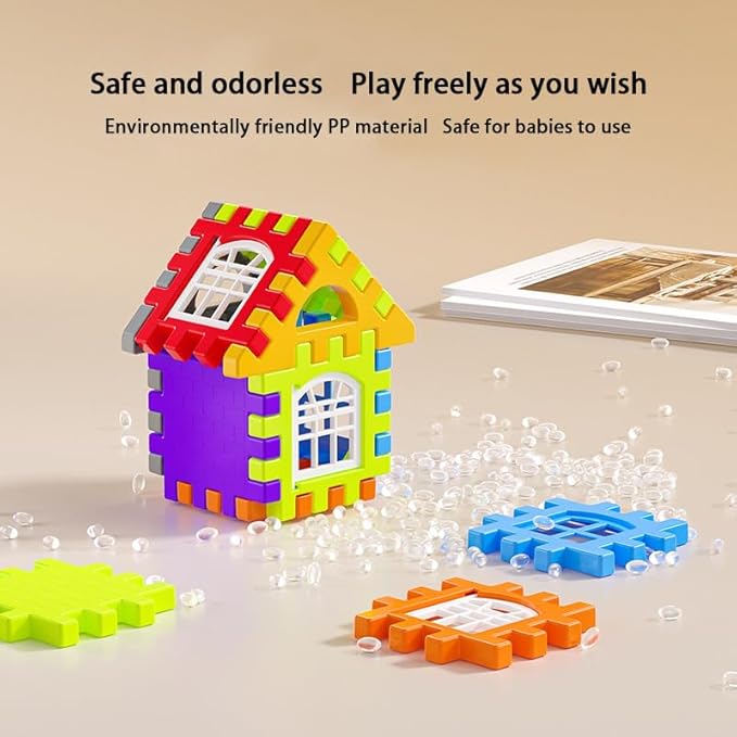 Building Blocks Set 210 Pieces - STEM Educational Learning Toys for Kids Ages 3-8 Creative Construction Preschool Toys for Boys Girls Safe Plastic Building Set with Storage Box