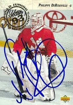 Autograph Warehouse 67452 Philippe Derouville Autographed Hockey Card Team Canada 1993 Upper Deck No. 260