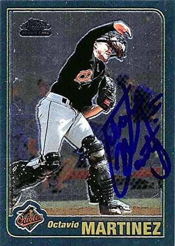 Sports Memorabilia Autograph Warehouse 344010 Octavio Martinez Autographed Baseball Card - Baltimore Orioles FT 2001 Topps Chrome Rookie No. T230