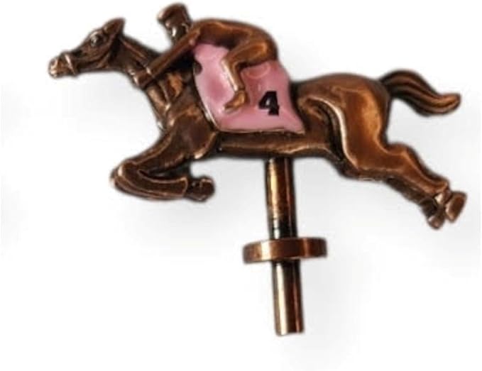 Horse Race Game Replacement Horse Metal Pegs - Set of 11 Colored and Numbered Small Horses - 1 1/2 Wide and 1 1/4 Tall - Designed to Fit 1/8 Holes