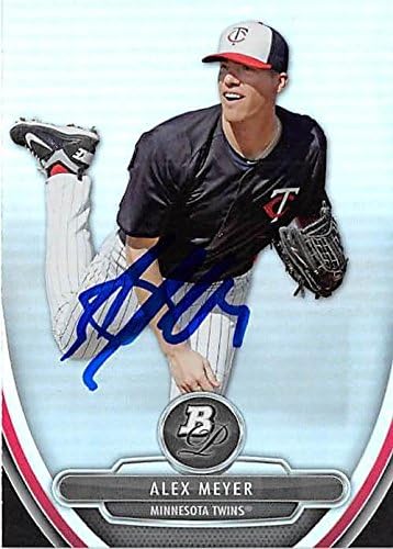 Sports Memorabilia Autograph Warehouse 344395 Alex Meyer Autographed Baseball Card - Minnesota Twins 2013 Topps Bowman Platinum No. BPP51 Rookie Refractor