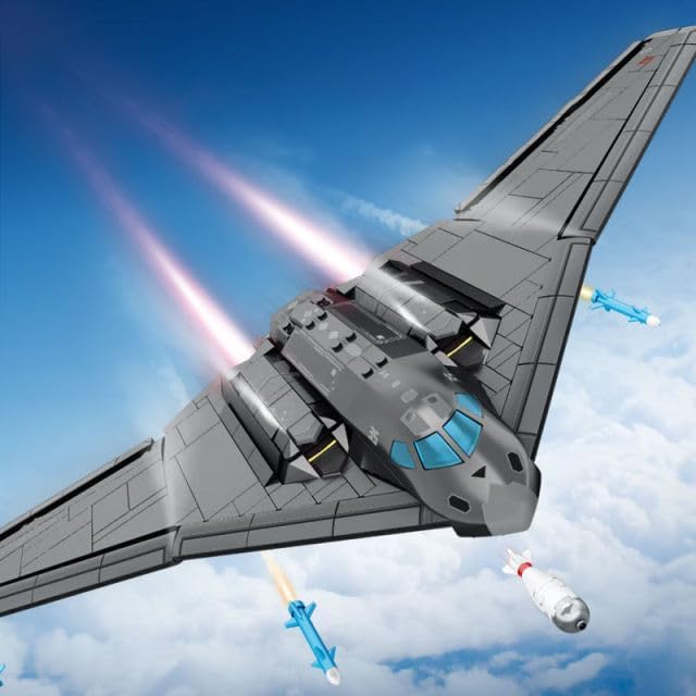 General Jim's B2 Ghost B-2 Stealth Bomber Building Blocks Military Fighter Jet Model Bricks Plane | Great Gift for Teens and Adults