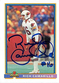 Sports Memorabilia Autograph Warehouse 302322 1991 Rich Camarillo Autographed No.424 Football Card - Phoenix Cardinals
