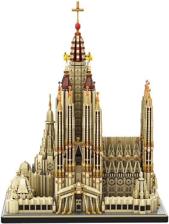Sagrada Familia Cathedral Spain Architecture Building SetSpain Landmarks Castle Church MOC Modular City Building House Model Large Kit for Adults Collection（10045 PCS）
